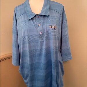 Nike Light Blue Striped Polo Shirt